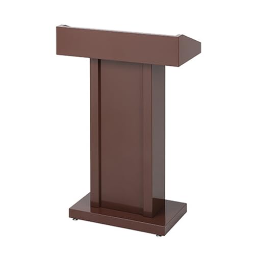 SPXMQSS Bodenstehendes Podium, Hoch Kanzel Podium Stand mit Breiter Lesefläche und Ablagefach for Kirche, Vortrag, Hochzeit, Klassenzimmer, 70x34x107cm Brown von SPXMQSS