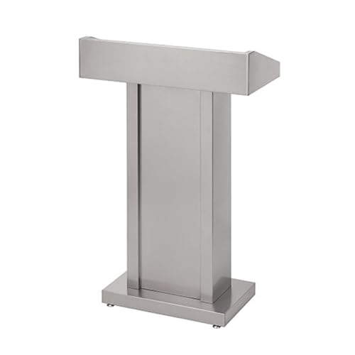 SPXMQSS Bodenstehendes Podium, Hoch Kanzel Podium Stand mit Breiter Lesefläche und Ablagefach for Kirche, Vortrag, Hochzeit, Klassenzimmer, 70x34x107cm Grey von SPXMQSS
