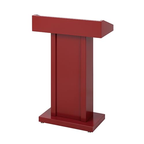 SPXMQSS Bodenstehendes Podium, Hoch Kanzel Podium Stand mit Breiter Lesefläche und Ablagefach for Kirche, Vortrag, Hochzeit, Klassenzimmer, 70x34x107cm Red von SPXMQSS