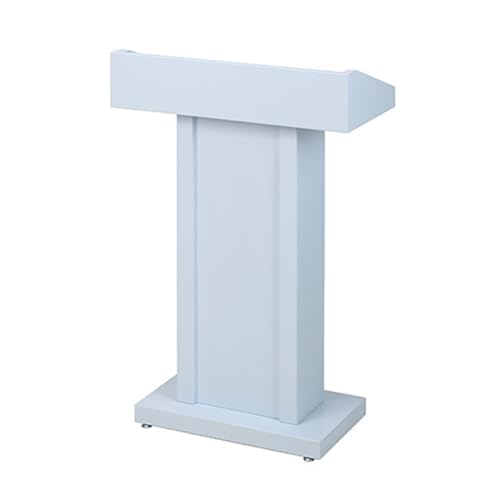 SPXMQSS Bodenstehendes Podium, Hoch Kanzel Podium Stand mit Breiter Lesefläche und Ablagefach for Kirche, Vortrag, Hochzeit, Klassenzimmer, 70x34x107cm White von SPXMQSS
