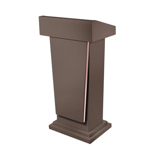 SPXMQSS Bodenstehendes Podium, Konferenz-Podiumsständer Aus Edelstahl Kirche Kanzel mit Breiten Leseplattform für Vortrag, Hochzeit, Klassenzimmer, 62x38x116.5cm Brown von SPXMQSS