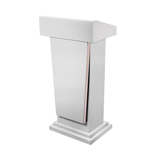 SPXMQSS Bodenstehendes Podium, Konferenz-Podiumsständer Aus Edelstahl Kirche Kanzel mit Breiten Leseplattform für Vortrag, Hochzeit, Klassenzimmer, 62x38x116.5cm Grey von SPXMQSS