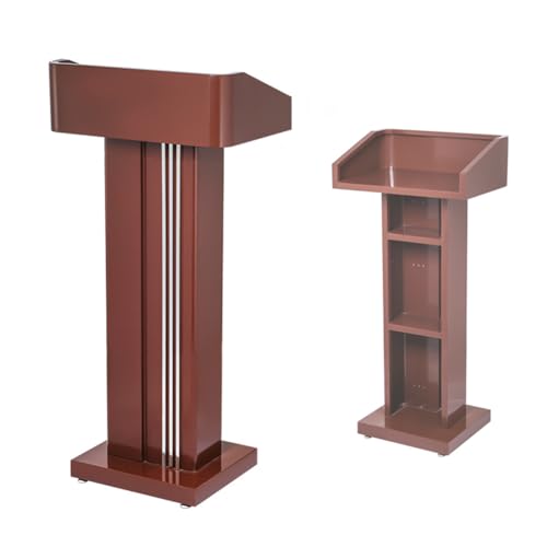 SPXMQSS Rednerpult Podiumsständer, Kirche Kanzel mit Breiten Leseplattform Konferenz-podiumsständer Aus Edelstahl for Kirche, Vortrag, Hochzeit, Klassenzimmer, 55x36x115cm Red von SPXMQSS