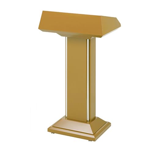 SPXMQSS Rednerpult Podiumsständer, Robuster Stehschreibtisch, Konferenz-podiumsständer Aus Edelstahl mit breiter Lesefläche und Ablagefach for Kirche, Vortrag, 62x42x115cm Gold SPXMQSS Rednerpult Podiumsständer, Robuster Stehschreibtisch, Konferenz-podiumsständer Aus Edelstahl mit breiter Lesefläche und Ablagefach for Kirche, Vortrag, 62x42x115cm Gold von SPXMQSS