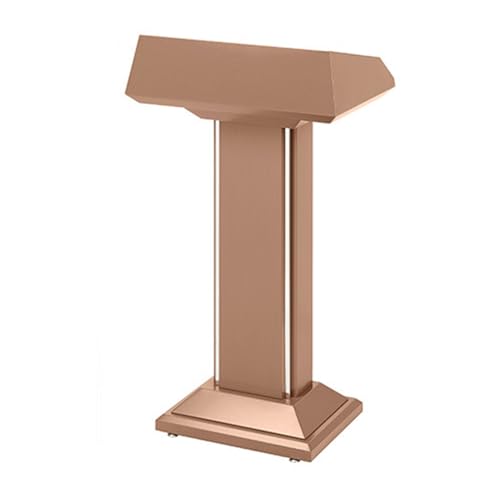SPXMQSS Rednerpult Podiumsständer, Robuster Stehschreibtisch, Konferenz-podiumsständer Aus Edelstahl mit breiter Lesefläche und Ablagefach for Kirche, Vortrag, 62x42x115cm Rose Gold von SPXMQSS