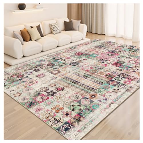 SPXMQSS Teppich Wohnzimmer Waschbar, Weiche rutschfest Teppich Esszimmer Fleckenbeständig Pflegeleicht Wohnzimmerteppich für Schlafzimmer, Esszimmer, Büro D 80x120cm SPXMQSS Teppich Wohnzimmer Waschbar, Weiche rutschfest Teppich Esszimmer Fleckenbeständig Pflegeleicht Wohnzimmerteppich für Schlafzimmer, Esszimmer, Büro D 80x120cm von SPXMQSS