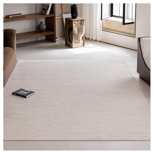 SPXMQSS Teppiche Wohnzimmer, Grau Weich Kurzflor Polypropylen Schlafzimmer Teppich rutschfest Fleckenbeständig für Wohnzimmer, Schlafzimmer, Esszimmer, Küche, Büro B 160x340cm von SPXMQSS