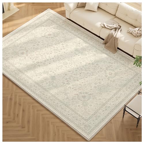 SPXMQSS Waschbarer Teppich, Rechteckig Weich rutschfest Groß Teppich Schlafzimmer Fleckenabweisend und Pflegeleicht für Wohnzimmer Schlafzimmer Esszimmer D 240x360cm von SPXMQSS