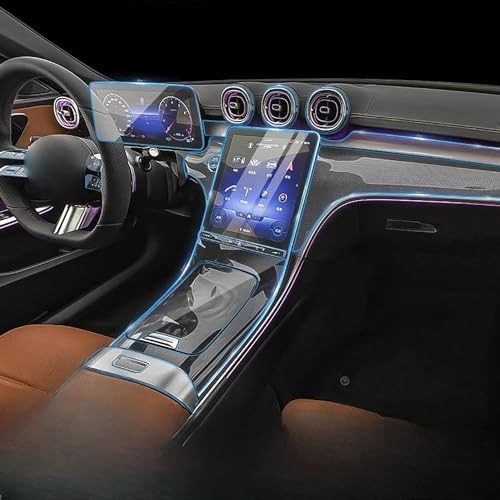 SPYKEY Autoinnenfolie Für Mercedes-Benz C-Klasse W206 2022 2023,Mittelkonsole Kratzfest Reparatur TPU transparente Schützen Folie von SPYKEY