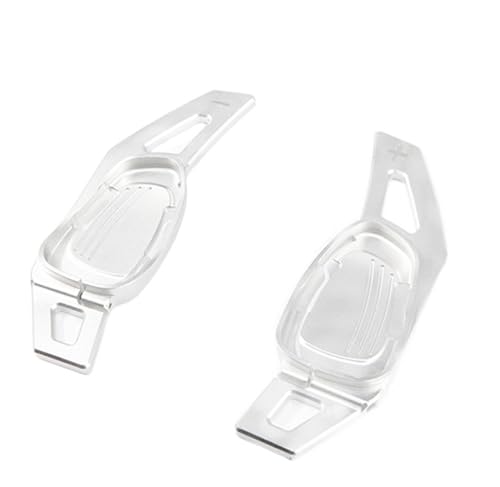 SPYKEY Auto Lenkrad Schaltwippen für Audi S3 RS3 8V S6 RS6 C7 S4 RS4 Avant S5 RS5 SQ5 B8 S8 RS7 RSQ3,Schaltwippen Verlängerung Shifter Verlängerung Autodekoration Aufkleber,D-Silver von SPYKEY