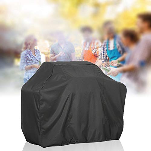 Grillabdeckung Tränenresistente Staubdichtes BBQ Barbecue Stuhl Protektor für Garten Im Freien - Oxford Stoffschwarz - 6 Größen (58x77) von SPYMINNPOO