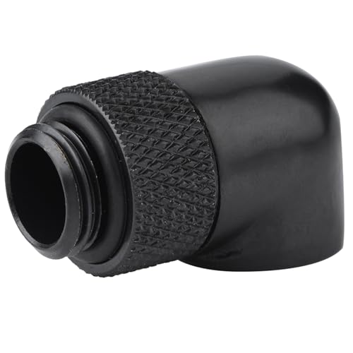 PC -Wasserkühlung G1/4 -Gewinde Ellbogenanschluss: Messingrohranpassung mit Rotationsdesign für Wasserblöcke und Heizkörper Langlebig und Einfach zu Installieren (BLACK) von SPYMINNPOO