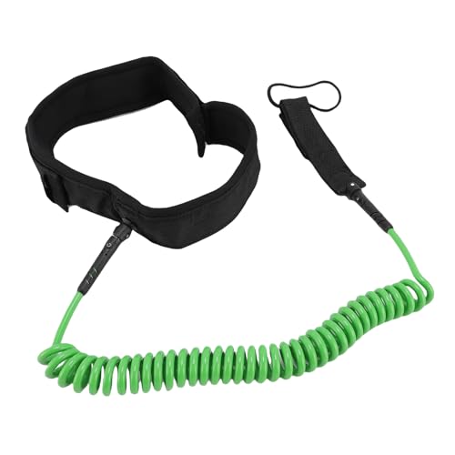 SPYMINNPOO 10ft Surf -Leine, 7 Mm TPU Hohe Festigkeit Verstellbarer Berührung, Befestigungspaddleboard -Leine für Kleine und Mittelgroße Wellen (Green) von SPYMINNPOO