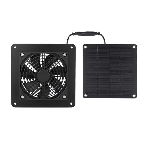 SPYMINNPOO 3W Solar Angetriebener Ableitungslüfungs -Kit, Hochrotation Solarpanel Lüftungslüftungslüfter für Wohnmobil -Treibhaus Haustierhaus, Solar Antriebs Lüfterkit für Gewächshaus mit von SPYMINNPOO