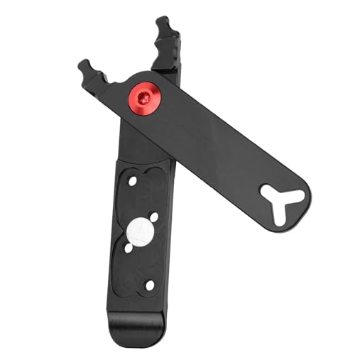 SPYMINNPOO 4 in 1 Fahrradkette Zierzange Multifunktionsradketten -Werkzeug mit Magnetspeicher für Master -Glieder Reifenhebelventil Kernentferner (BLACK) von SPYMINNPOO