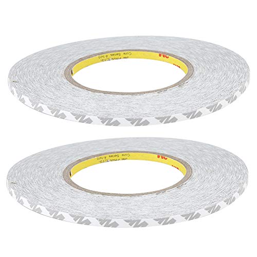 SPYMINNPOO Acrylbeschichtung Doppelseitiges Klebeband Gute Haltbarkeit Hochtemperatur 2 Mm/3mm/5mm Weiße 2pcsset für die Wartung des Telefonbildschirms (Weiße doppelseitige Klebstoff 5 mm) von SPYMINNPOO