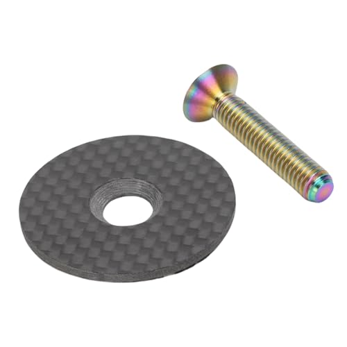 SPYMINNPOO Bike Headset Top Cap Leichte Kohlefaser -Ti -Legierungsschraube für Road Mountain Bikes Upgrade von SPYMINNPOO