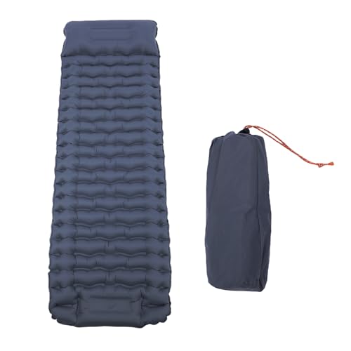 SPYMINNPOO Camping -Schlafkissen, Kompakte Leichte Aufblasbare Schlafmattenkissen in Fußpumpenpolster Zum Wandern mit Dem Wanderzelt Eingebaut (LT30 Navy Blue) von SPYMINNPOO