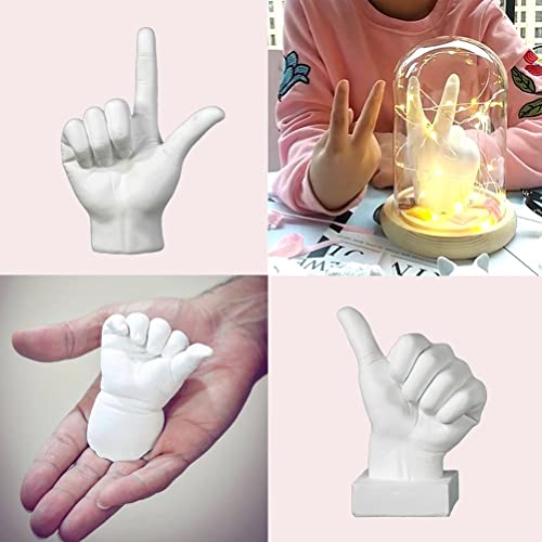 SPYMINNPOO DIY Handform Kit 3d Handguss Kit Familie Skulpturen Erstellen Sie Ein Einzigartiges Statue - für Paare Hochzeitstag mit Lebensechter Gipsaufnahme Jedes Details von SPYMINNPOO