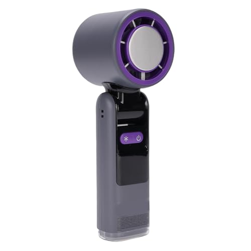 SPYMINNPOO Eiskühlung Handheld Lüfter USB Wieder Aufladbar Mini -Lüfter Faltbarer Tragbarer mit 100 -Geschwindigkeits einstellbarem LED Display für das Reisencamping Im Freien (GREY) von SPYMINNPOO