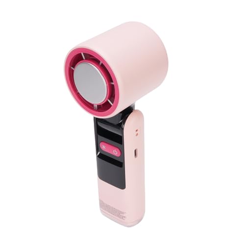 SPYMINNPOO Eiskühlung Handheld Lüfter USB Wieder Aufladbar Mini -Lüfter Faltbarer Tragbarer mit 100 -Geschwindigkeits einstellbarem LED Display für das Reisencamping Im Freien (PINK) von SPYMINNPOO