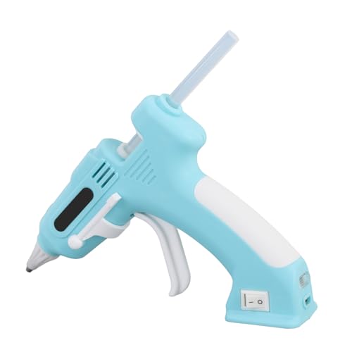 SPYMINNPOO Electric Hot Leim -Kit, Kabelfreies Heißes Schmelze -Glue -Werkzeug mit Ständer und 10 Prozent Hohe Adhäsionsstäbchen für Zuhause und Dicker Heizkomponente für das Handwerk (GREEN) von SPYMINNPOO