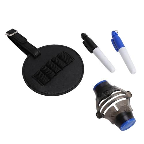 SPYMINNPOO Golf Ball Line Marker Tool Golfball Markierer Schablone Kit 360/180 Grad Triple Line Marker mit 2 -Stifte Schutzschutz für Männer Frauen Frauen SPYMINNPOO Golf Ball Line Marker Tool Golfball Markierer Schablone Kit 360/180 Grad Triple Line Marker mit 2 -Stifte Schutzschutz für Männer Frauen Frauen von SPYMINNPOO