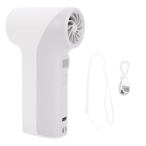 SPYMINNPOO Handheld - -Lüfter, U/Min Hohe Geschwindigkeit, 5 Getriebe Wiederaufladbare Tragbare Lüfter mit LED -Licht für den Täglichen Gebrauch oder Zum Camping (GRAY) von SPYMINNPOO