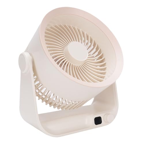 SPYMINNPOO Luftrundfächer-Fan-Desk-Lüfter, Desktop-Lüfter Wieder Aufladbare USB-Lüfter 4000-mAh Batteriebatterie Starker Wind Leicht für Schlafzimmer Home Office von SPYMINNPOO