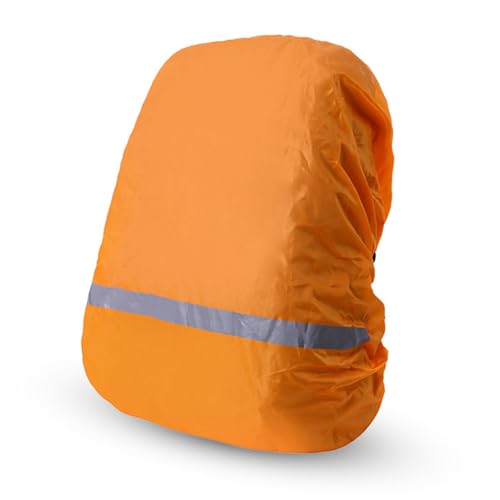 SPYMINNPOO Regenfisch -Rucksackabdeckung, Bag Regenabdeckungen Verbesserter Beschützer mit Reflektierenden Streifen Zum Wandern, Campen, Reisen (ORANGE) von SPYMINNPOO