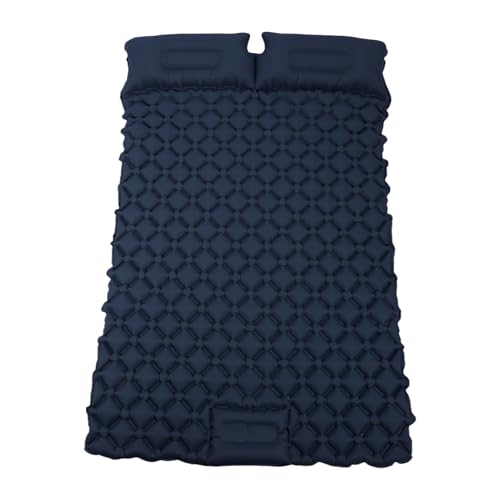 SPYMINNPOO Schlafkissen, Aufblasbare Pads, die in Fußpumpen Wasserfestern Leichte Paare Campingmatte für 2 Personen Eingebaut Sind (Blue) von SPYMINNPOO
