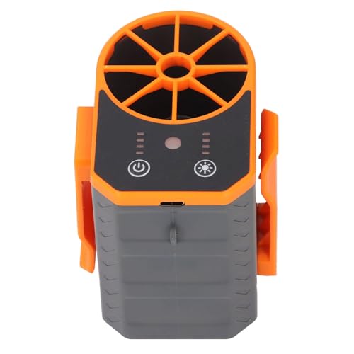SPYMINNPOO Taille Lüftergürtel -Lüfter Tragbarer Lüfter 4 -Geschwindigkeit Einstellbar USB Wiederaufladbar mit LED Licht für Camping Wanderungen Im Freien für Reisebereiche (5000 mAh) von SPYMINNPOO