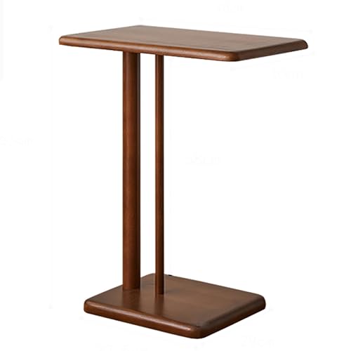 SPYQKHSH C-förmiger Beistelltisch, Sofa-Beistelltisch aus Massivholz for das Wohnzimmer, Laptop-Schreibtisch for das Schlafzimmer, einfacher Nachttisch mit Zeitschriftenablage(B) von SPYQKHSH