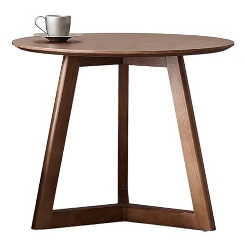 SPYQKHSH Couchtisch aus Holz for das Wohnzimmer, runder Ecktisch for die Freizeit, moderner Nachttisch aus der Mitte des Jahrhunderts, einfache Montage, for den Schlafzimmerbalkon(B,50x50cm) von SPYQKHSH