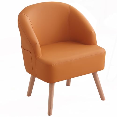 SPYQKHSH Einzelsofa-Stuhl, moderner gepolsterter Akzentstuhl, Sessel, mit Stuhlbeinen aus Massivholz, Freizeit-Lesestuhl for Schlafzimmer, Büro, dekorativ (Color : C) von SPYQKHSH