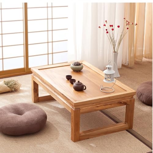 SPYQKHSH Japanischer Bodentisch, Niedriger Tisch for Sitzen Auf Dem Boden, Computertisch Am Bett, for Erkerfenster Tatami Teestube Balkon Wohnzimmer Im Freien(C,70x45x30cm) von SPYQKHSH