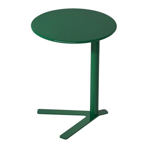 SPYQKHSH Kleiner Beistelltisch aus Metall, runder Sofa-Beistelltisch, moderner Akzent-Nachttisch for Wohnzimmerecken und kleine Räume, drinnen und draußen(B,48x69cm) von SPYQKHSH