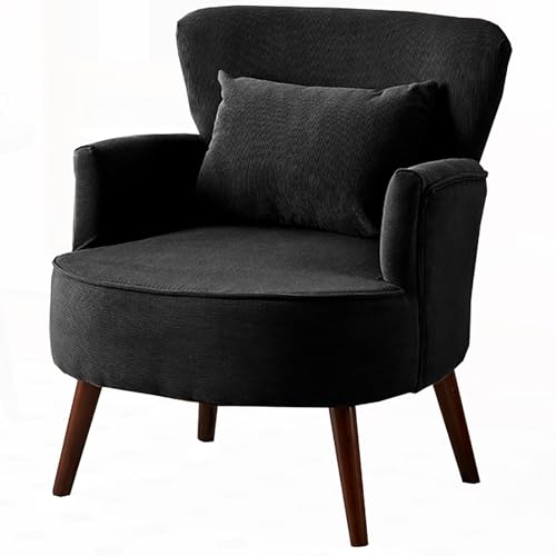 SPYQKHSH Moderner gepolsterter Mid-Century-Retro-Loungesessel, bequemer dekorativer Stuhl for das Wohnzimmer, Freizeitstuhl aus Cord mit Massivholzrahmen (Color : G) von SPYQKHSH
