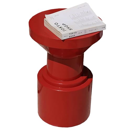 SPYQKHSH Moderner runder Beistelltisch, roter Cocktailtisch, Kleiner Getränketisch, Akzenttisch aus Metall, for Nachttisch oder Sofa, Wohnzimmerecken, Schlafzimmer, Terrasse SPYQKHSH Moderner runder Beistelltisch, roter Cocktailtisch, Kleiner Getränketisch, Akzenttisch aus Metall, for Nachttisch oder Sofa, Wohnzimmerecken, Schlafzimmer, Terrasse von SPYQKHSH