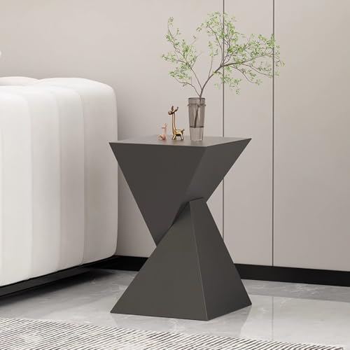 SPYQKHSH Quadratischer Beistelltisch aus Metall, Ecktisch for kleine Räume, moderner kreativer Nachttisch, einzigartiger Akzent-Beistelltisch for Sofa, Schlafzimmer, Büro(C) von SPYQKHSH