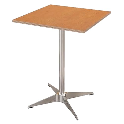 SPYQKHSH Quadratischer Esstisch aus Holz for 4 Personen, moderner Tisch aus der Mitte des Jahrhunderts mit Metallsockel, for Café, Pub, Bar, Wohnzimmer, Büro, Bistro(A,60x74cm) von SPYQKHSH