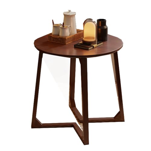 SPYQKHSH Runder Couchtisch aus Massivholz, nordischer Wohnzimmer-Sofa-Beistelltisch, Kleiner Nachttisch for die Wohnung, Esstisch for zu Hause, Walnussfarbe SPYQKHSH Runder Couchtisch aus Massivholz, nordischer Wohnzimmer-Sofa-Beistelltisch, Kleiner Nachttisch for die Wohnung, Esstisch for zu Hause, Walnussfarbe von SPYQKHSH