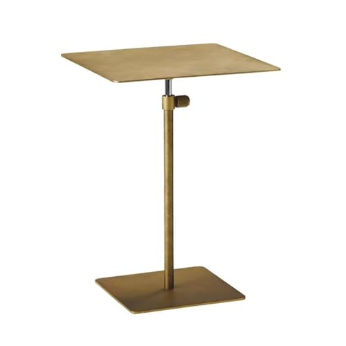 SPYQKHSH Runder Stehtisch, höhenverstellbar, Kneipentisch mit vergrößerter Basis, Silberne Edelstahlmöbel, for Wohnzimmer, Terrasse, Bistro, Café(D) von SPYQKHSH