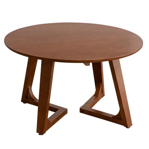 SPYQKHSH Rustikaler, moderner runder Couchtisch aus Holz, Stabiler Esstisch aus Walnussholz aus der Mitte des Jahrhunderts, for Schlafzimmer, Balkon, Wohnzimmer, Apartment(B) von SPYQKHSH