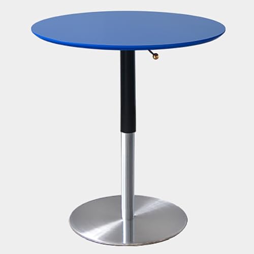 SPYQKHSH Stehtisch, höhenverstellbarer runder Kneipentisch, moderner Esstisch aus der Mitte des Jahrhunderts mit stabilem Metallsockel, for Wohnzimmer, Café, Büro, Bistro(B,60x77cm) von SPYQKHSH