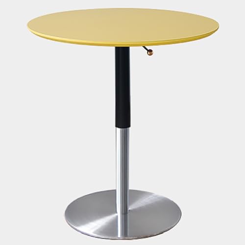 SPYQKHSH Stehtisch, höhenverstellbarer runder Kneipentisch, moderner Esstisch aus der Mitte des Jahrhunderts mit stabilem Metallsockel, for Wohnzimmer, Café, Büro, Bistro(D,60x77cm) von SPYQKHSH