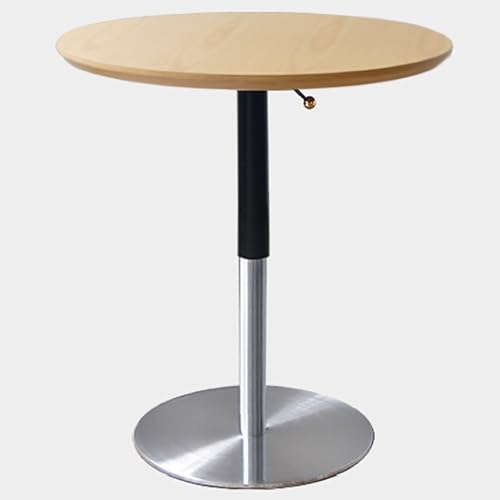 SPYQKHSH Stehtisch, höhenverstellbarer runder Kneipentisch, moderner Esstisch aus der Mitte des Jahrhunderts mit stabilem Metallsockel, for Wohnzimmer, Café, Büro, Bistro(F,70x77cm) von SPYQKHSH