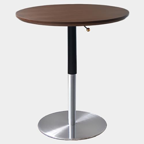 SPYQKHSH Stehtisch, höhenverstellbarer runder Kneipentisch, moderner Esstisch aus der Mitte des Jahrhunderts mit stabilem Metallsockel, for Wohnzimmer, Café, Büro, Bistro(G,70x77cm) von SPYQKHSH