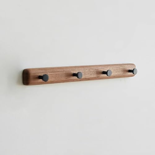 SPYQKHSH Wandgarderobe, Wandregal for den Eingangsbereich mit Haken, Kleiderhaken aus Holz und Schlüsselhalter for Badezimmer, Flur, Wohnzimmer, Schlafzimmer(A,44cm) von SPYQKHSH