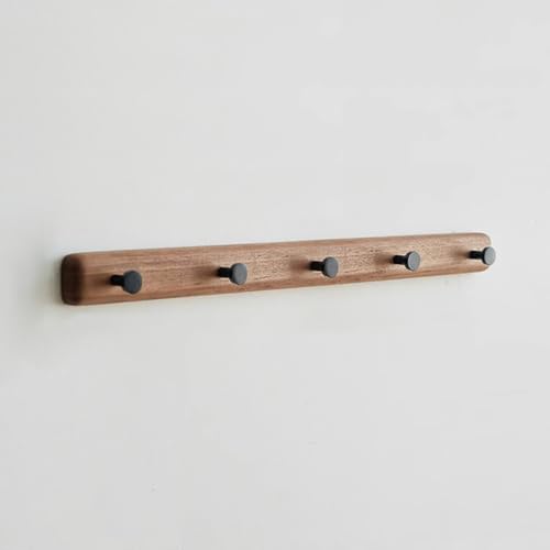 SPYQKHSH Wandgarderobe, Wandregal for den Eingangsbereich mit Haken, Kleiderhaken aus Holz und Schlüsselhalter for Badezimmer, Flur, Wohnzimmer, Schlafzimmer(A,56cm) von SPYQKHSH